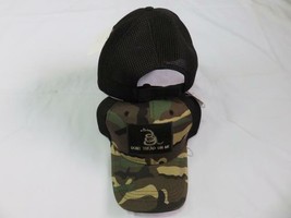 Gadsden Don&#39;T Tread On Me Black Camo Mesh Trucker Hat Cap (Premium Cotton) - £16.65 GBP