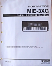 Yamaha MIE-3XG Electronic Keyboard Original Overall Circuit Diagram / Sc... - £30.80 GBP