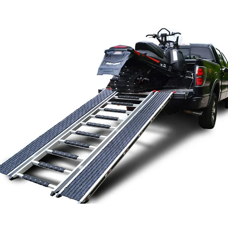 Folding Motorcycle ATV Aluminum Loading Ramp Snowmobile Lawn Trailercustom - £350.42 GBP