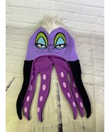 Disney The Little Mermaid Ursula Knit Adult Beanie Hat Cap Purple Black ... - £41.19 GBP