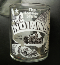 Indiana The Hoosier State Shot Glass Double Black on White IM High Prescription - £7.16 GBP