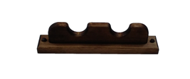 Rustic Wooden Gun Rack 2 Barrel Rests Rifle Shotgun Closet Wall Mount - $11.99