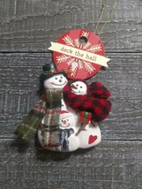 Primitive Country Rustic Christmas Family of 3 Ornament New - £16.69 GBP