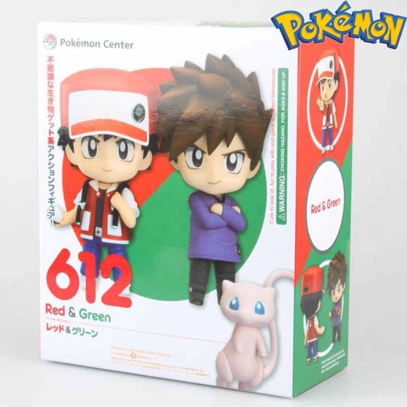 10cm Anime Pokemon Ash Ketchum Gary Oak Red &amp; Green 612 Pvc Action Figures Game - £26.18 GBP+