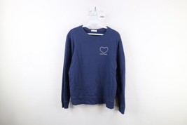 Life Is Good Womens Small Faded Spell Out Heart Terry Cloth Crewneck Swe... - $34.60