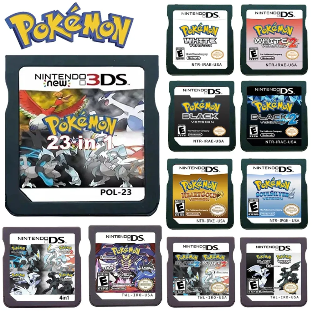 NDS Game New 23 In 1 Pokemon Series Memory Card for NDS 3DS Video Game Console - £14.94 GBP+