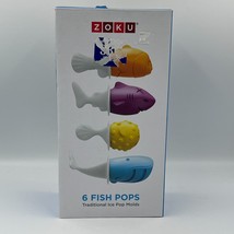 Zoku 6 Fish Pops Traditional Ice Pop Popsicle Molds NEW - $465.81 MXN