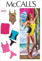 McCalls Sewing Pattern 6759 Swimwear Suits Once Piece Tankini Miss Sz 6-14 - $8.99