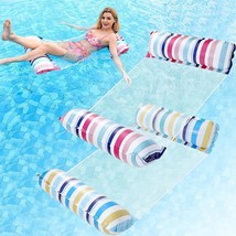 Pool Floats, 2 Pack Inflatable Pool Floats, Multi-Purpose 4-in-1 (Pink,B... - $22.24