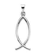 14K White or Yellow Gold Ichthus (Fish) Pendant - £136.21 GBP+