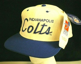 Indianapolis Colts Vtg Nfl Sports Specialties Snapback Hat Cap Lid New Tags Read - £97.16 GBP