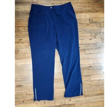 Chicos Zenergy Pants 2 Short Blue Lightweight Zip Ankle Athleisure Dress - £18.26 GBP