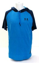 Under Armour Blue UA Sportstyle Short Sleeve Hooded Shirt Hoodie Men&#39;s NWT - £39.33 GBP