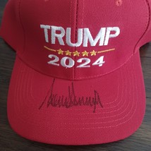 PRESIDENT DONALD TRUMP SIGNED AUTOGRAPH HAT W COA MAKE AMERICA GREAT AGA... - £165.16 GBP