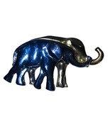 VTG Liz Claiborne Gold Silver Tone 2 Elephant Brooch Pin Signed Trunk Up - £10.93 GBP