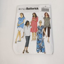 Butterick 5763 Women&#39;s Maternity Top Dress Belt Shorts Pants - $12.86