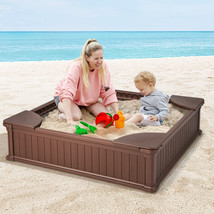 Kids Outdoor Sandbox Large HDPE Sandpit Childrens Play Station for Beach... - £136.81 GBP