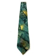 Jan Morzov Hand Painted Silk Tie Diamond Springs, CA Shades Of Green - €6,12 EUR