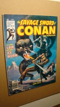 SAVAGE SWORD OF CONAN 34 *SOLID* LAIR OF ICE WORM R.E. HOWARD - $12.87