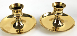 Brass Candleholders Set Of 2 Solid Brass 3&quot; Candle Holders - £9.59 GBP