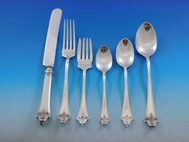 Orleans by Lunt Sterling Silver Flatware Set for 12 Service 82 pieces Scarce - £4,103.95 GBP