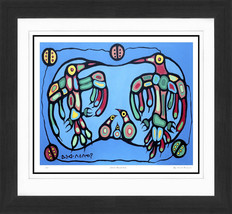 Norval Morrisseau &quot;Astral Thunderbirds&quot; Framed Art Print - Limited Edition - £165.19 GBP