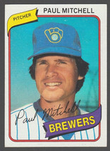 Milwaukee Brewers Paul Mitchell 1980 Topps Baseball Card #131 ex mt - £0.39 GBP