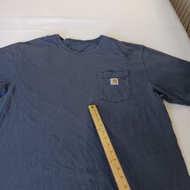 Carhartt K87 NVY Men's XL Short Sleeve Pocket Workwear Blue Cotton T-Shirt image 3