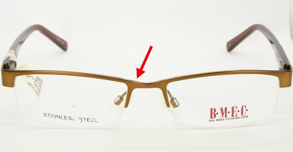 W/ TAG BMEC BIG CRUSH BROWN EYEGLASSES GLASSES FRAME B.M.E.C. 55-18-145 (NOTES) Item image 2