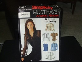 Simplicity 0627 Misses Variety of Blouses Pattern - Size 12/14/16/18/20 - $12.81