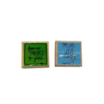 2 Studio G Christmas Sayings Wood Mounted Rubber Stamps Kolette Hall Car... - £7.41 GBP