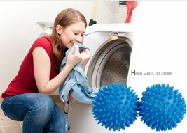 4X PVC Dryer Balls BLUE 2.625&quot; Cloth Softener Reduces Static, Lint Build... - $232.19 MXN