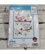Embroidery Kit Beginners Janlynn Stamped Kit 99-1811 Birds 5&quot; x 7&quot; New - £7.78 GBP