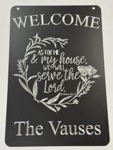 Custom Christian 12 x 18 Engraved Diamond Etched Metal Garden Flag Yard ... - $54.95