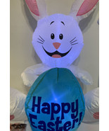 New 3 Foot Easter Bunny With Egg Airblown Inflatable - $27.66