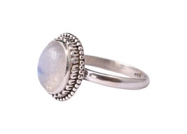 925 Argent Sterling Pierre de Lune Gemmes Main or Rose / Plaqué Or Cadeau Bague - £30.84 GBP+