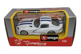 Bburago White Dodge Viper GTS Coupe Italy Made 1:43 Scale Diecast Car - £7.38 GBP