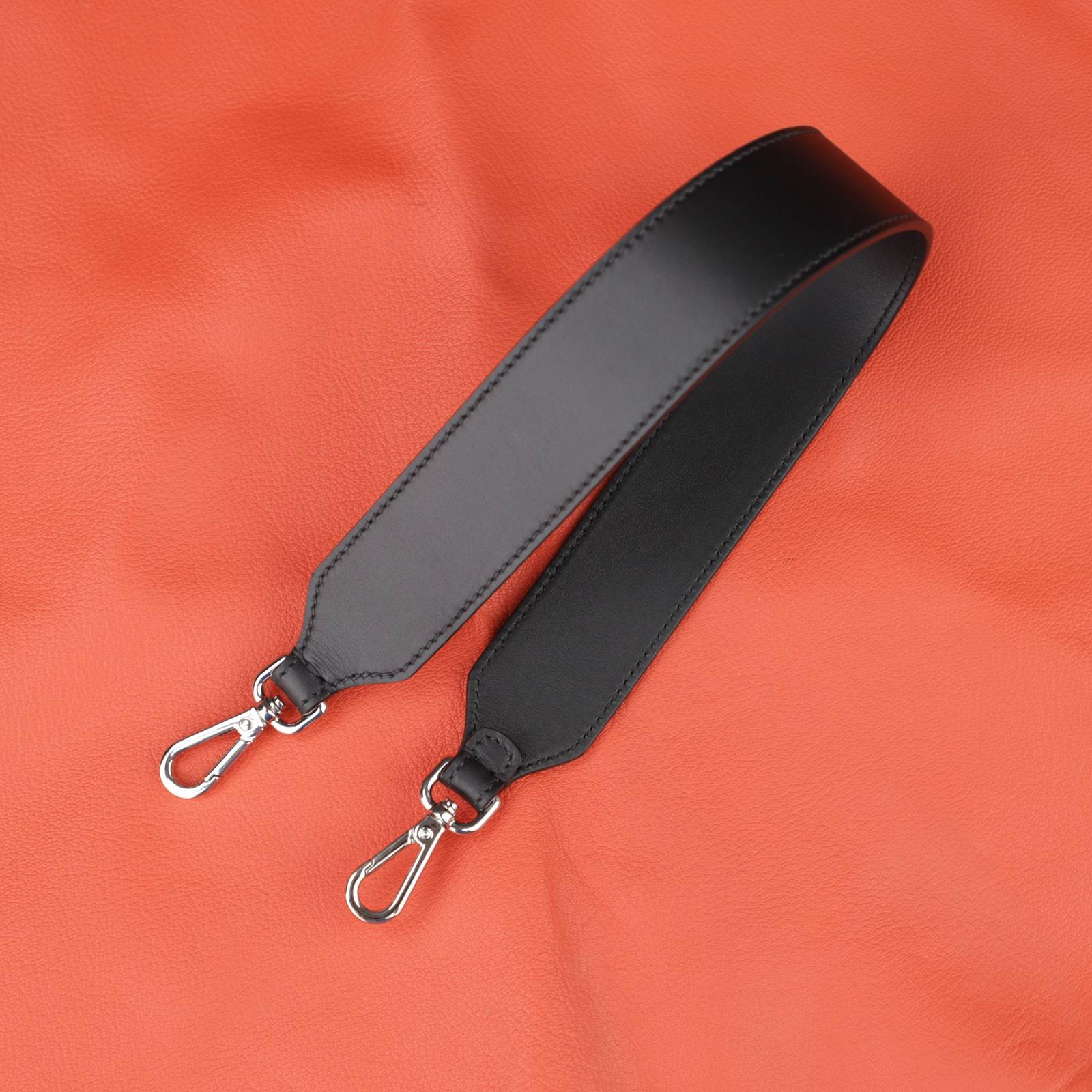 40mm width black swift leather Strap You Bag Strap for fashion handbag,shoulder