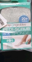 Spongeables Pedi Scrub Foot Exfoliating 20+ Wash Sponge Ocean Breeze (1-... - $9.75