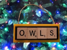 Kennesaw State University KSU Owls Christmas Ornament Scrabble Tiles - £7.89 GBP