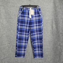 Cyberjammies Womans Pajama Pants Size 8 (UK 10) Blue Plaid Drawstring Waist NWT - $38.32