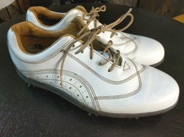 Foot Joy Lopro Collection Women&#39;s White Leather Golf Shoes Size 7 M - £19.74 GBP