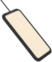 Ultra-Slim Wireless Charger PU Leather Charging Pad Gold (No AC Adapter) - $18.37
