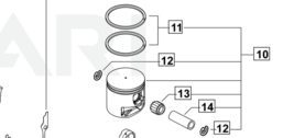 P100008021 Genuine Echo / Shindaiwa Piston kit PB-8010t PB8010 PB-8010H ... - £62.68 GBP