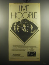 1974 Mott the Hoople Live Album Advertisement - Live Hoople - £14.82 GBP
