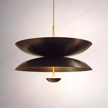 Sputnik Double Disc Pendent Light Artistic Modern Lamp Perfect For Living Room - £410.64 GBP