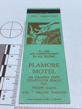 Front Strike Matchbook Cover  Plamore Motel  Clearwater Beach, Florida. gmg - £9.66 GBP