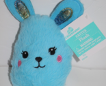 Way To Celebrate Easter Bunny Rabbit 7" Blue Plush Glitter Ears Walmart Tag - $13.25