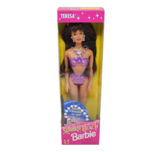 Vintage 1995 Sparkle Beach Teresa Barbie Doll W/ Sparkly Bracelet Toy Box 14354 - £29.06 GBP