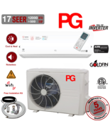 12000 BTU Mini Split AC Inverter Heat Pump Ultra Quiet 17 SEER2 220V Wifi - $595.98